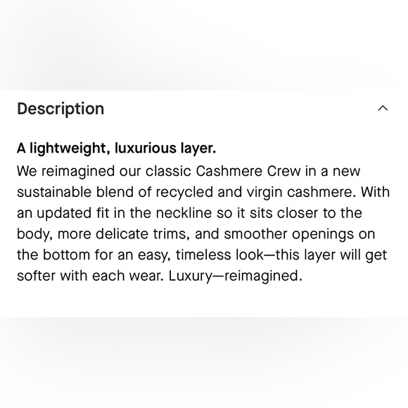 Everlane - The Cashmere Classic Crew Sweater - Cream/Grey - Large - Picture 15 of 15